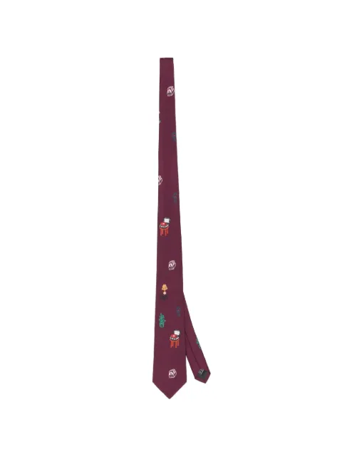 Les Deux embroidered tie Purple 1002507