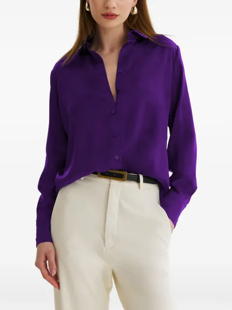 FRAMBOISE Fremont silk shirt Purple FREMONT