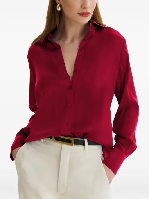 FRAMBOISE Fremont silk shirt Red FREMONT