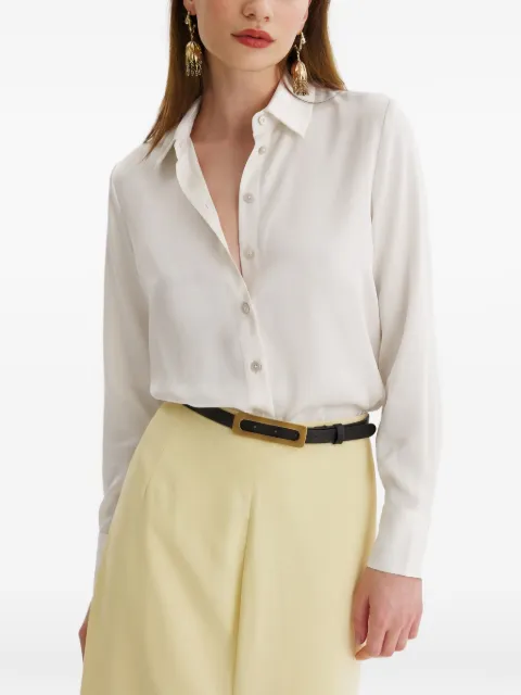 FRAMBOISE Fremont silk shirt White FREMONT