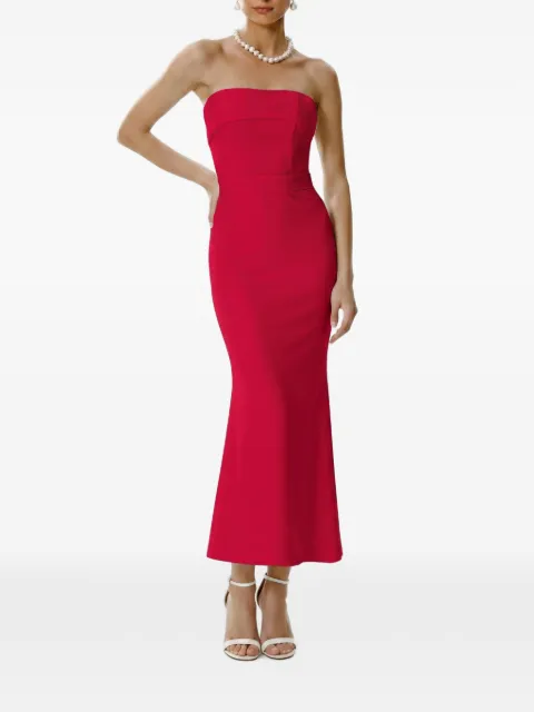 FRAMBOISE Asma strapless maxi dress Red ASMA