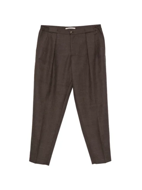 Briglia 1949 pleated twill-weave trousers Brown PORTOBELLOS400238