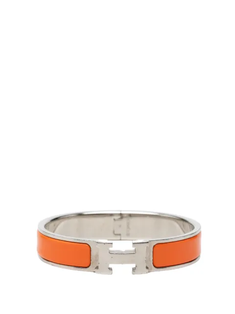Hermès Pre-Owned 2000-2026 Narrow Enamel Clic H Bracelet PM costume bracelet Silver X958R9FFLP1KL41N