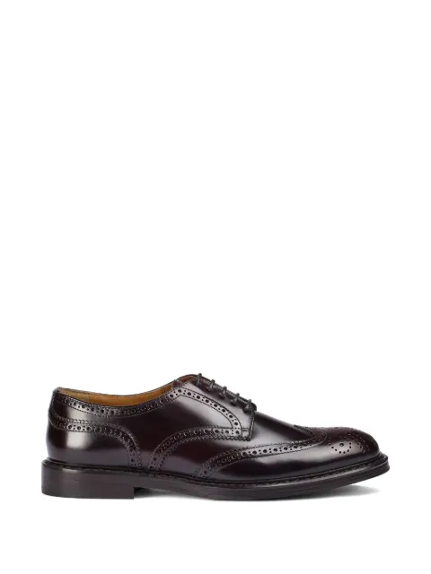 Doucal's perforated-detail brogue Derby shoes Brown DU1367SIEWUF007TR23