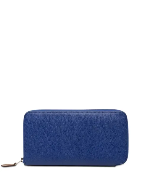 Hermès Pre-Owned 2022 Epsom Azap Silk In Wallet long wallets Blue VU6J131LT733L2K7
