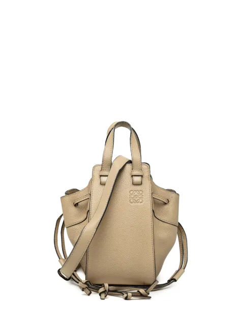 Loewe Pre-Owned 2019 Mini Grained Calfskin Drawstring Hammock Bag satchel Neutrals JLVAHTL7Q0YZ3SAS
