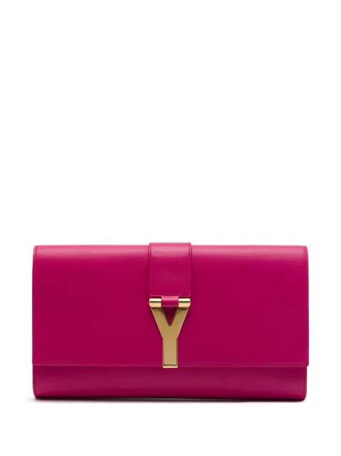 Saint Laurent Pre-Owned 2020 Leather Chyc Ligne clutch bag Pink O9C8LQE7R8IFX2S9