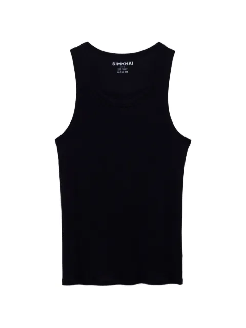 SIMKHAI ribbed scoop-neck tank top Black S348FDE129BLACK