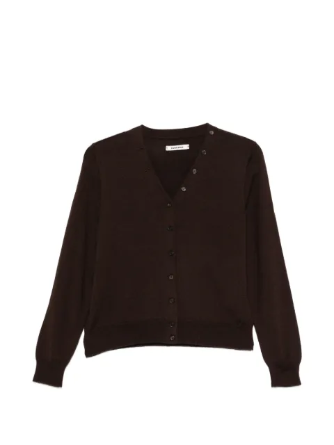 Cordera V-neck long-sleeve cardigan Brown 263053BRU