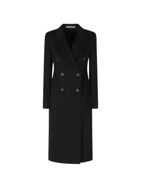 Tagliatore Meriel double-breasted cashmere maxi coat Black CMERIEL10B350002