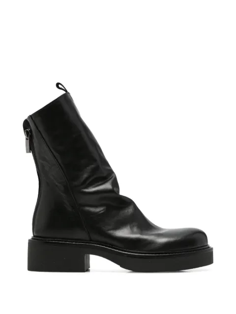 Metisse slouchy rear-zip ankle boots Black NU05