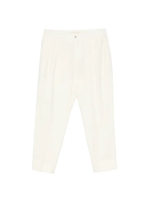 Briglia 1949 pleated-detail cropped trousers Neutrals PORTOBELLOS400120