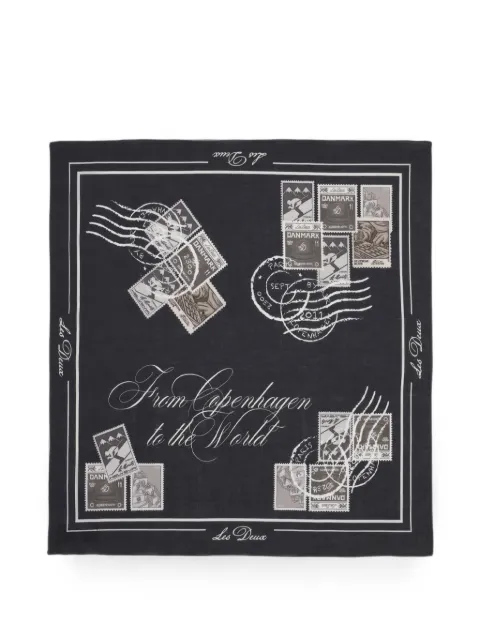 Les Deux Stamp neckerchief Black 1002473