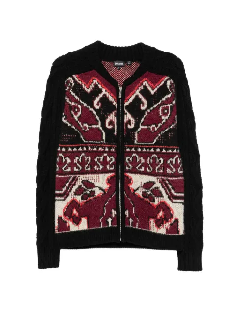 Roberto Cavalli Vintage 2000s cable-knit cardigan Black RC250CLD