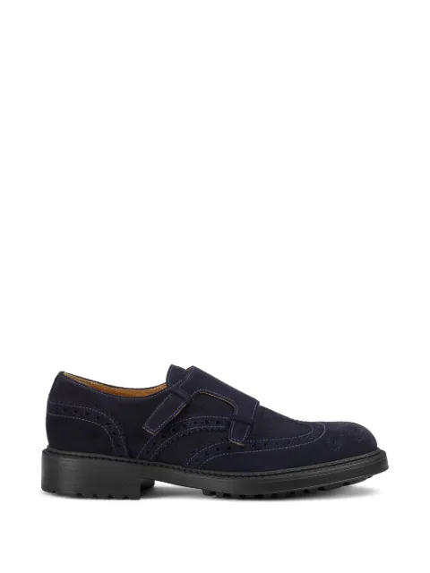 Doucal's brogue-detail double-strap monk shoes Blue DU3567HENRUF009NB00