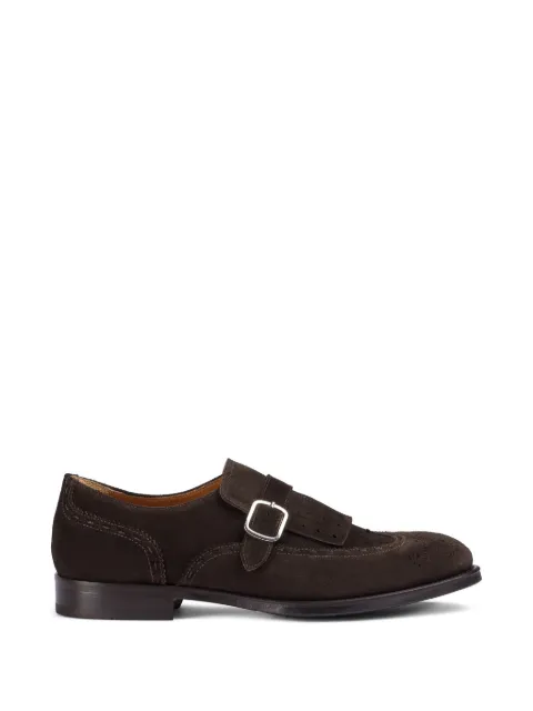 Doucal's fringe-detail buckled monk shoes Brown DU3536ORVXUF009TM23