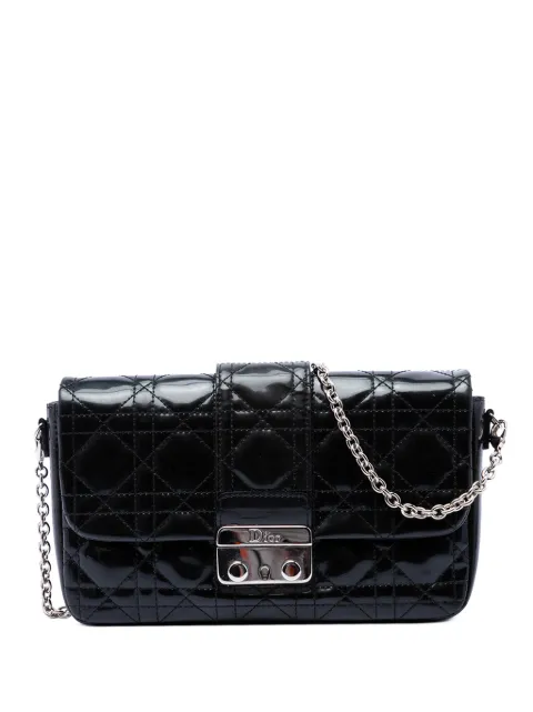 Christian Dior Pre-Owned 2012 Patent Cannage Miss Dior Promenade crossbody bag Black G0Z6VR0CEVGPI6I7