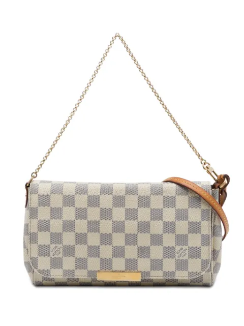 Louis Vuitton Pre-Owned 2014 Damier Azur Favorite MM satchel White 9F0R0NO3SQJN37QJ