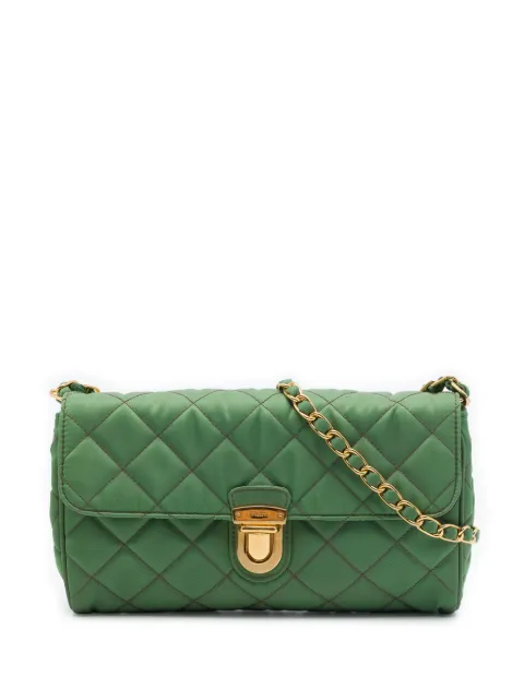 Prada Pre-Owned 2010-2026 Impuntu Tessuto Chain crossbody bag Green 9DB5WY31LPMSSAEF