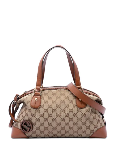 Gucci Pre-Owned 2016-2026 GG Canvas Brick Lane satchel Neutrals 9MFJWKBMGHE60DHJ