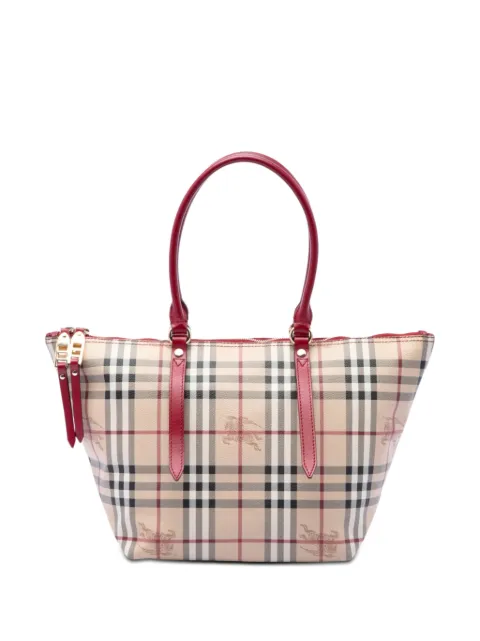 Burberry Pre-Owned 2000-2017 Small Haymarket Check Coated Canvas Salisbury tote bag Red 2LIQLJ62JBM63G2K