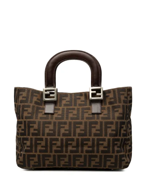 Fendi Pre-Owned 2000-2010 Small Zucca Canvas Twins tote bag Brown SXX4XD00GQ4HMYRJ