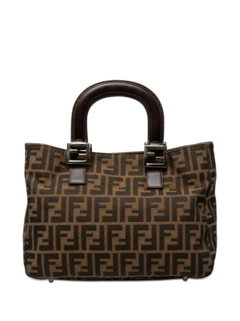 Fendi Pre-Owned 2000-2010 Small Zucca Canvas Twins tote bag Brown AAUDMK511YEGPAVP