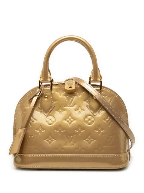 Louis Vuitton Pre-Owned 2012 Monogram Vernis Alma BB satchel Gold 3TID32BNCVRGTULG