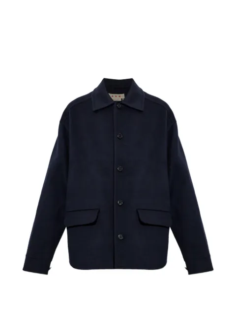 Marni button-up flap-pocket coat Blue CUMU0392K0UTWA50