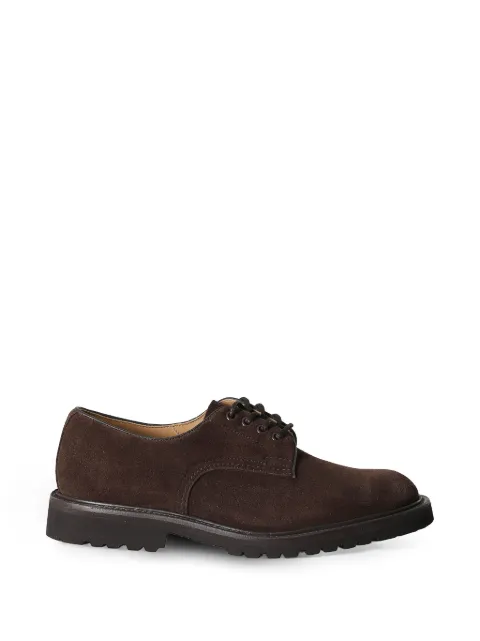 Tricker's Daniel suede lace-up derby shoes Brown 7278