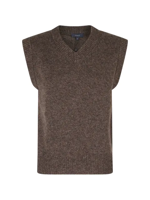 Soeur V-neck knitted vest Brown PUL1450KARL099