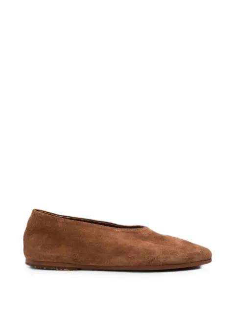 Marsèll suede almond-toe ballet flats Brown MW2105P024