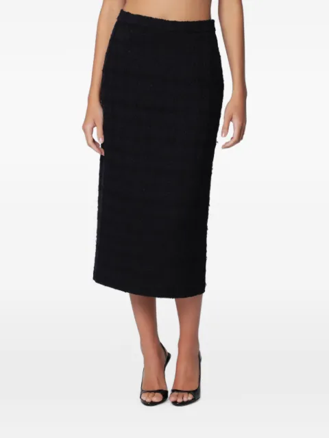 Alessandra Rich bouclé check skirt Black FABX1817F4803