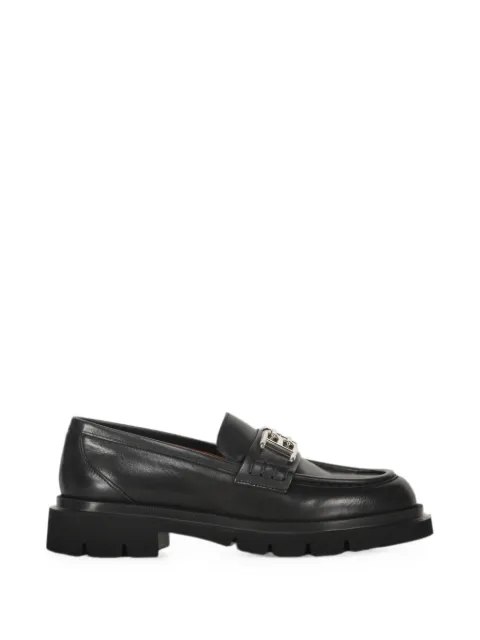 Bally logo-plaque leather loafers Black WEATYO