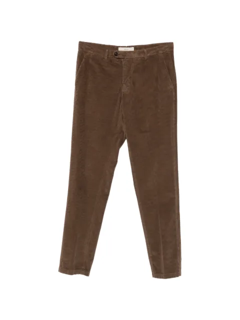 Briglia 1949 corduroy-effect straight-leg trousers Brown NAVIGLIO400067