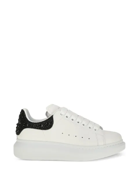 Alexander McQueen Oversized white and jet black sneakers White 666407WIAK2