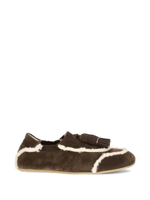 Fratelli Rossetti tassel shearling-trim loafers Brown 77300418