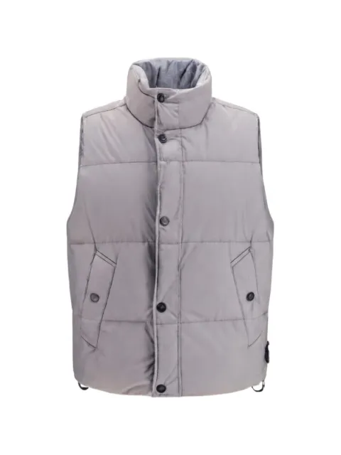 Stone Island Crinkle Reps NY quilted padded gilet Grey L2S15G100010S0A23