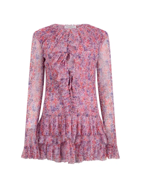Philosophy Di Lorenzo Serafini floral-print ruffled blouse Pink T043221211002