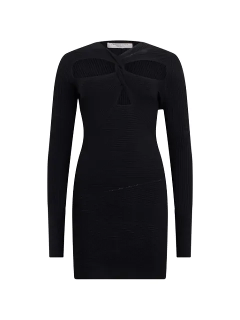 Philosophy Di Lorenzo Serafini twist-detail ribbed-knit mini dress Black A048657020555