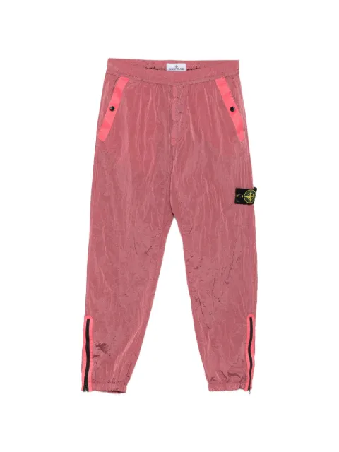 Stone Island logo-patch track pants Pink L2S153100011S0019