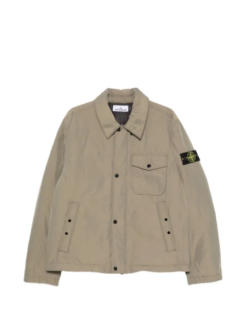 Stone Island logo-patch zip-fastening jacket Green L2S154100022S0A26