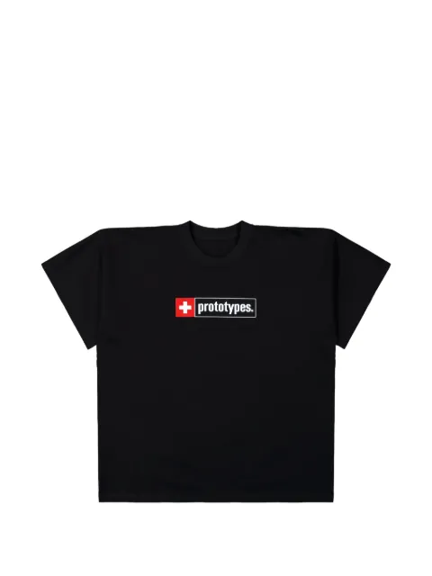 PROTOTYPES Cross Logo printed T-shirt Black PT09JE10USBK