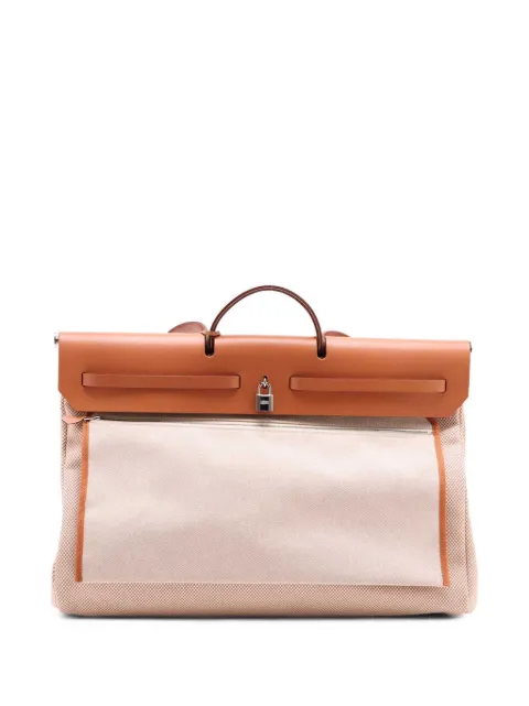 Hermès Pre-Owned 2020 Toile and Vache Hunter Herbag Zip Cabine 50 travel bag Neutrals MOY1C27EK80S0T7O