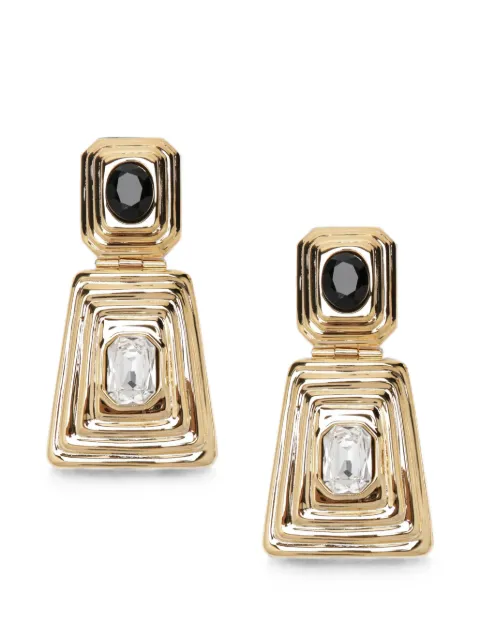 Alessandra Rich crystal-embellished geometric earrings Gold FABA3350J0024