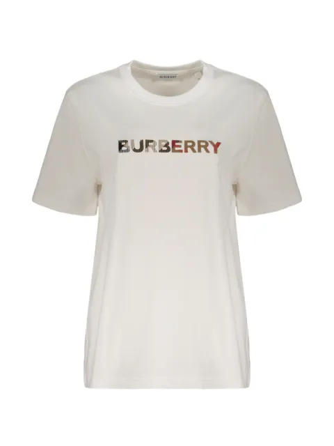 Burberry logo-print short-sleeve T-shirt Neutrals 81130221