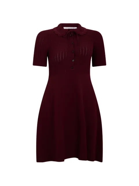 Philosophy Di Lorenzo Serafini ribbed scalloped-collar midi dress Red A04825702