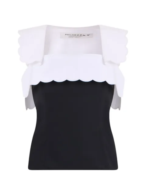 Philosophy Di Lorenzo Serafini scalloped-edge blouse Black A02175724