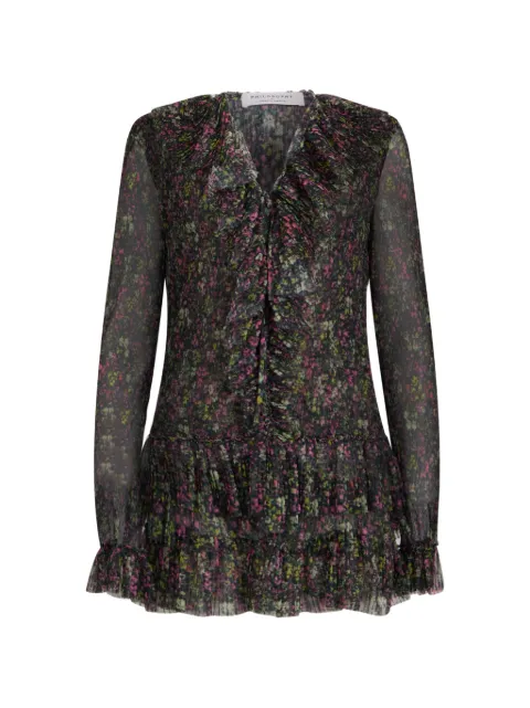 Philosophy Di Lorenzo Serafini ruffled floral-print blouse Black T04322121