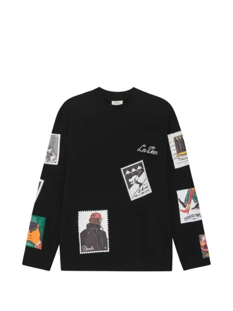 Les Deux stamp-print sweater Black 1002304